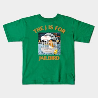 Donald J Trump Jailbird Mop Duty Kids T-Shirt